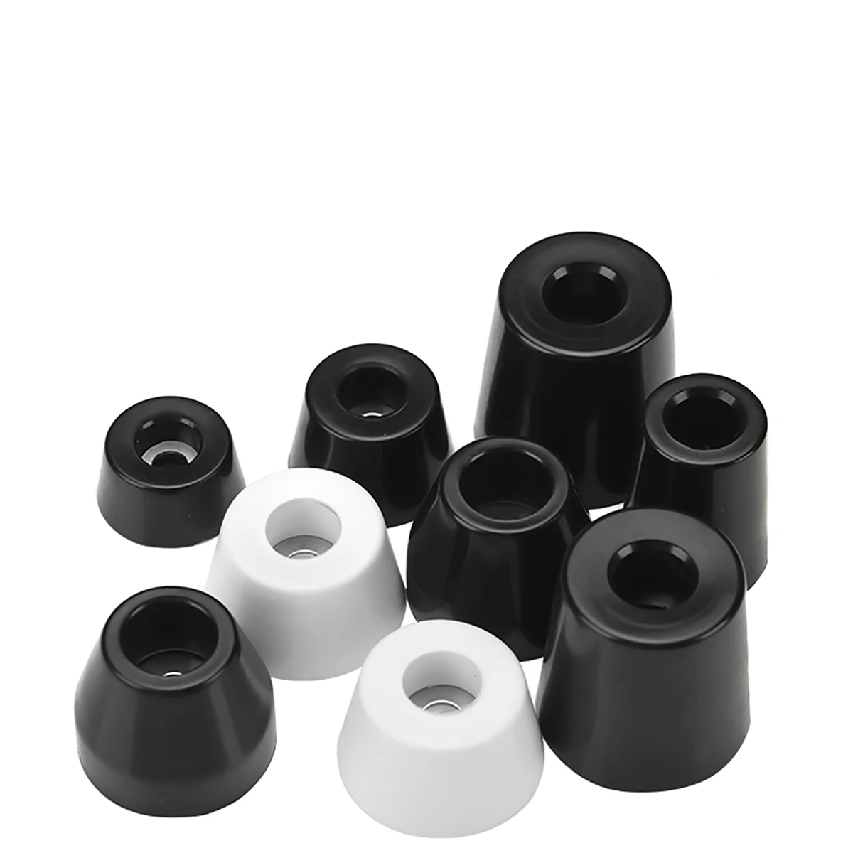 Rubber Feet Pad With Gasket for Chairs Furniture Leg Table Anti-skid Dust Tapered Plug Black/White 11x9x6mm-50x40x50mm