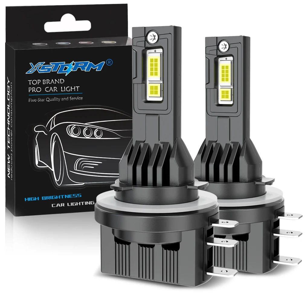 Bombillas LED para Faros Delanteros XSTORM H15, 120W 60000LM, Luces para Automóvil H1 LED, Canbus Sin Error, Lámparas Turbo para Auto, Luz Alta/Baja para Automóvil 12V