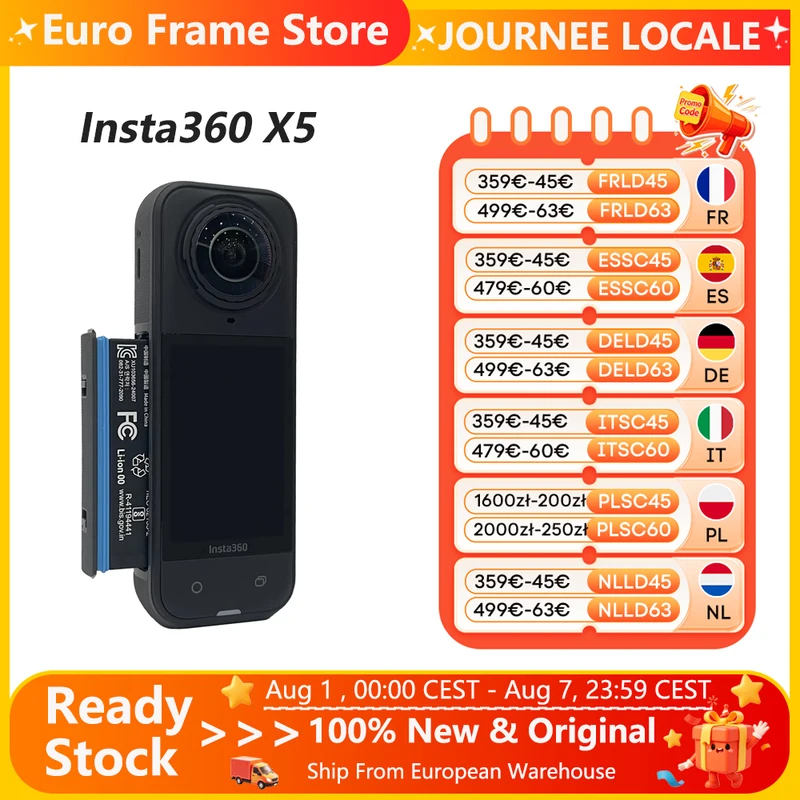 Insta360 X5 8K con lenti intercambiabili — libera dal formato fisso