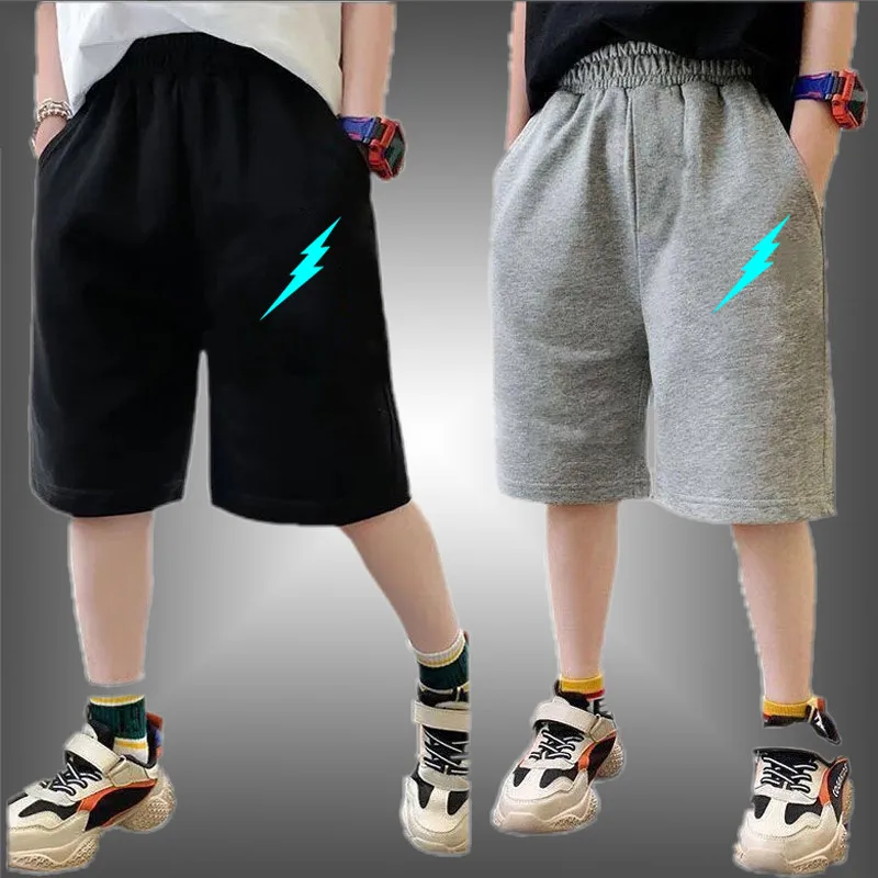 

Summer Fashion Luminous Shorts For Teens Boys Shorts Toddler Kids Casual Loose Black Short Sweatpant Boy girl Sport Beach Shorts