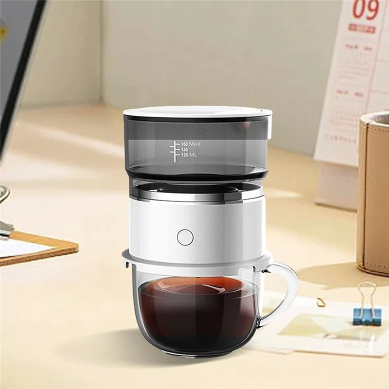 

Efficient-Portable Hand-Pressed Coffee Maker With Stainless Steel Filter Automatic Drip For Travel, Camping, Office