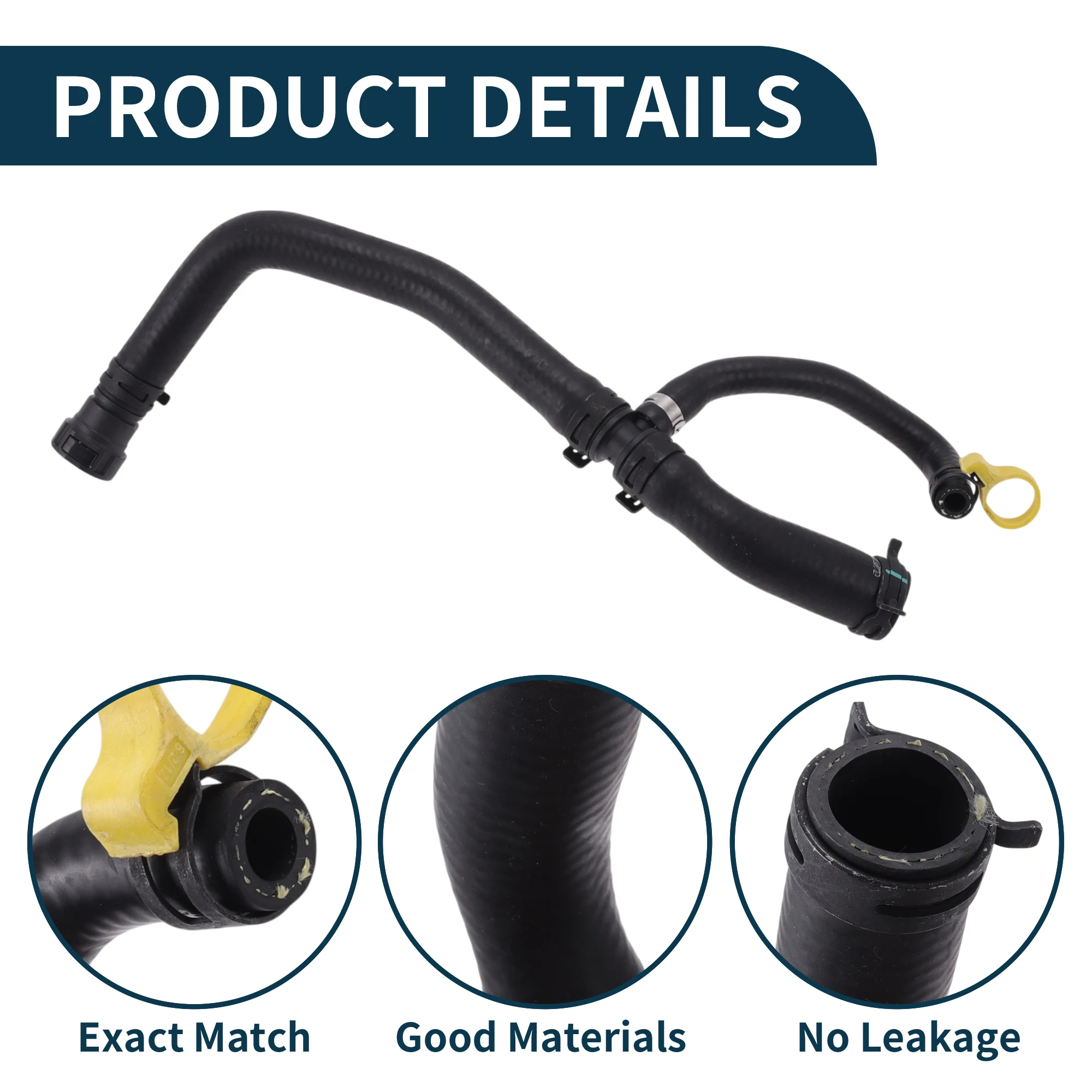 

UXCELL Radiator Hose Heater Hose No.C2D17859 for Jaguar XJ 3.0 2011 Rubber Warm Water Pipe Black 1 Pc