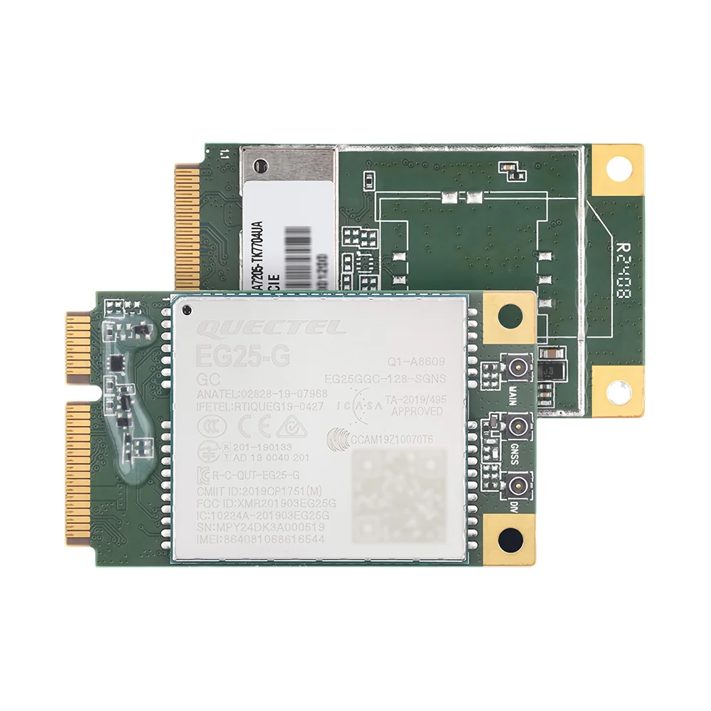 وحدة Quectel EG25-G mPCIe، وحدة LTE Cat 4 مع عامل تشكيل البطاقة الصغيرة PCI Express يدعم الاتصالات اللاسلكية المتعددة