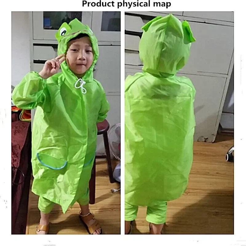 1Pcs Kids Poncho Raincoat Korean Cartoon Little Yellow Duck Cloak Outdoor Children Raincoat School Kindergarten Raincoat