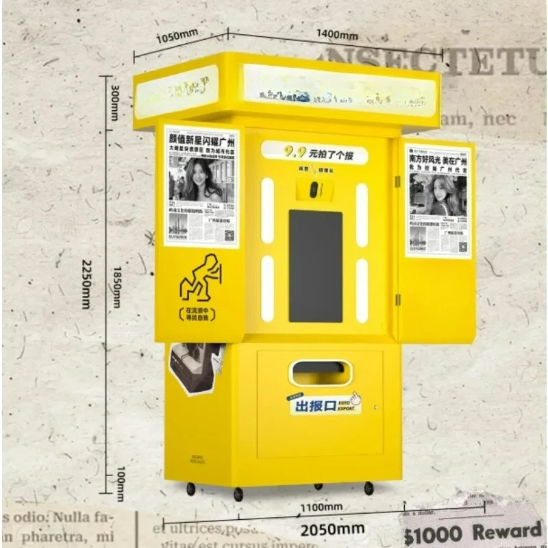Kamera retro koran kuno 2026 langsung dari pabrik, kamera stiker kepala besar, kamera luar ruangan, bilik foto mobile