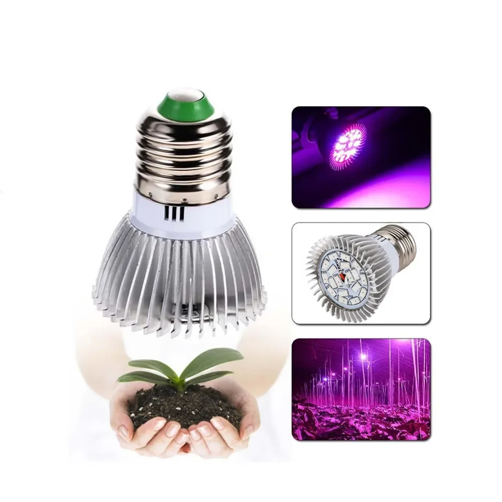 

4W leds Phyto Led Hydroponic Growth Light E27 E14 GU10 Grow Bulb Full Spectrum UV IR Lamp Plant Seedling Fitolamp