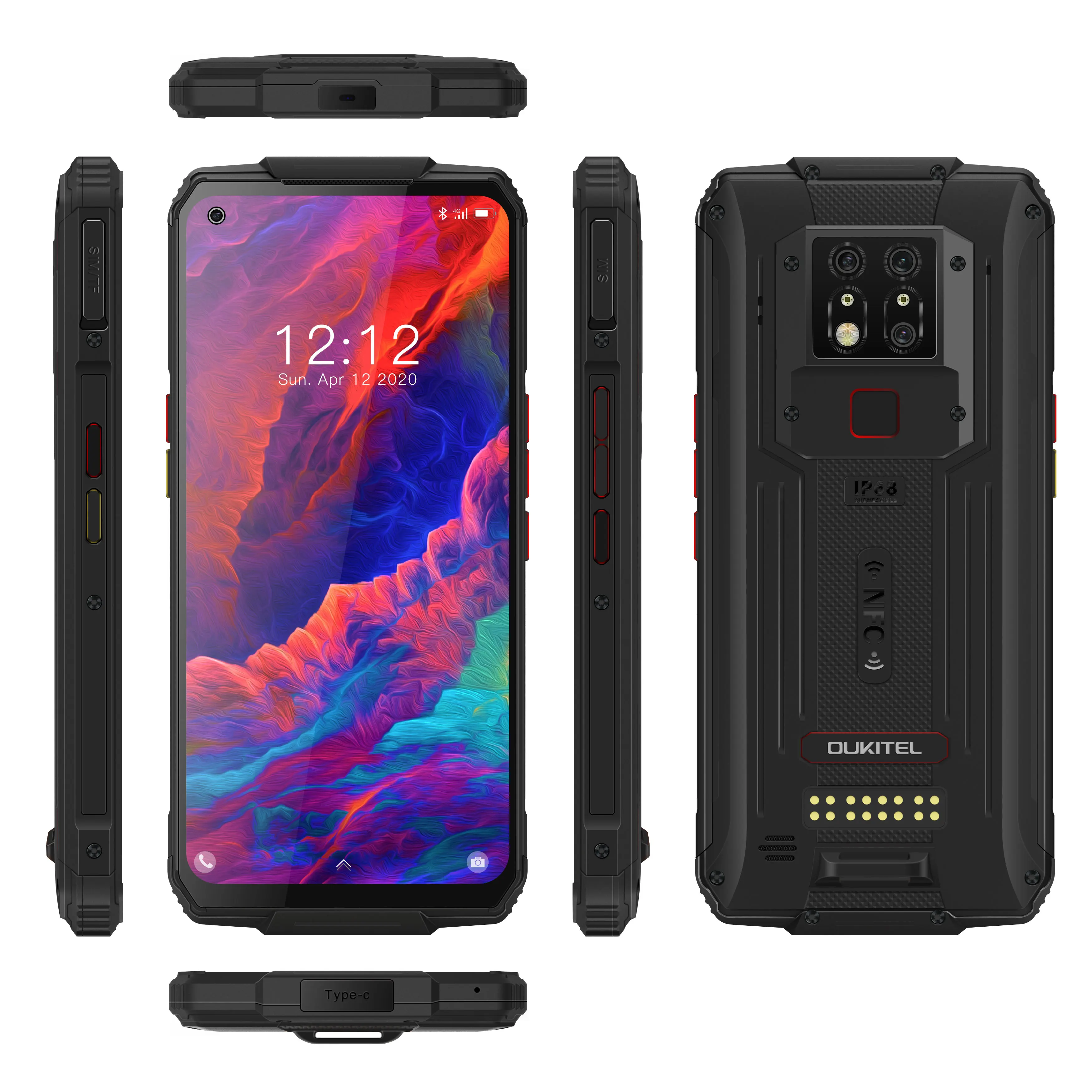 OUKITEL-teléfono inteligente WP7, Smartphone con batería de 8000mAh, cámaras de 48MP, Android 9,0, MT6779, ocho núcleos, 9V/2A, 6,53 pulgadas, FHD, NFC