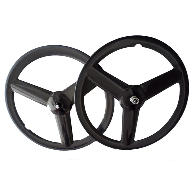 

700C Road/Track Bicycle 700C Full Carbon 3-spokes Wheels 50mm Depth Clincher/Tubular for 23mm Width V/Rim/Disc Brake UD/3K/16K