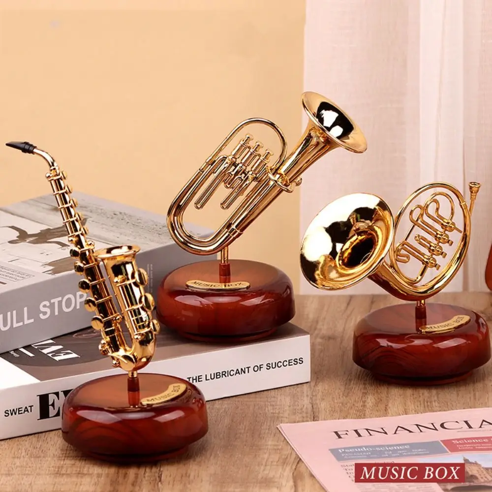 Creative Instrument Music Box Exquisite Guitar Model Ornaments Simple Classical Simulation Guitar Decoration