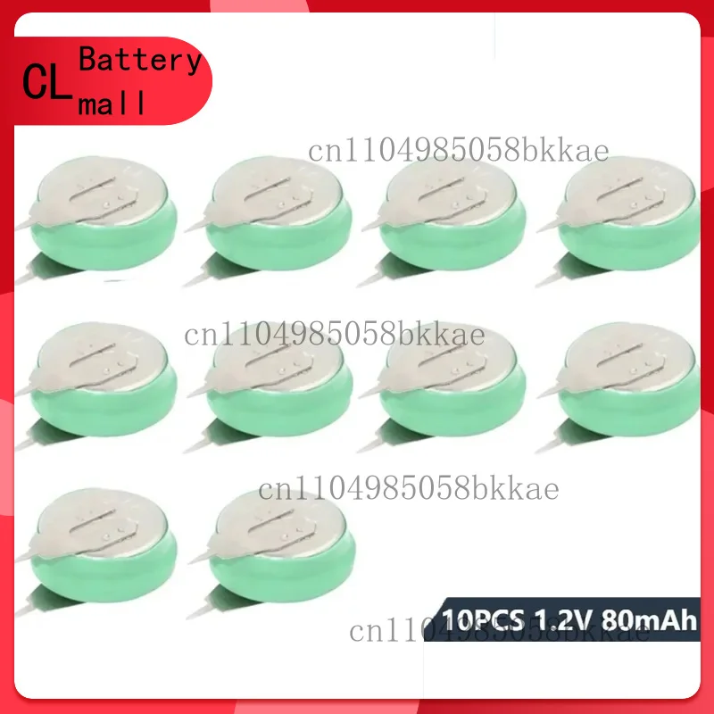 10PCS 1.2V 80Mah Ni…