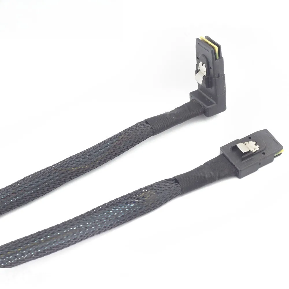 Mini Sas SFF-8087 Pair SFF-8087 90 Degrees Built-in Server 12G High-speed Cable 300V Voltage Rated 500MΩ Insulation Resistance