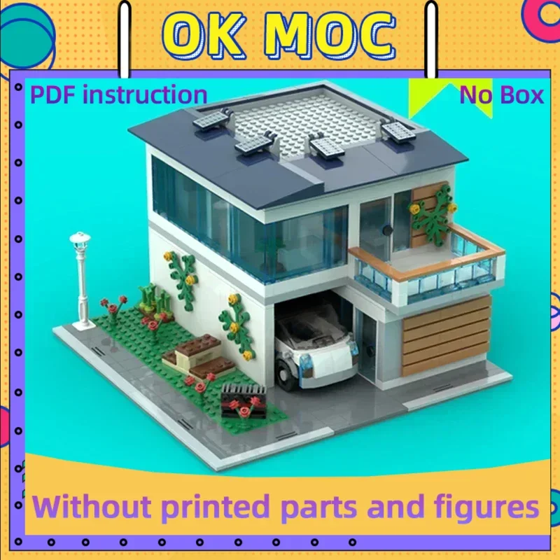 Moc ビルディングブロックストリートビューモデル現代の家族の家テクニカルレンガ DIY 組み立て建設おもちゃ子供のためのホリデーギフト