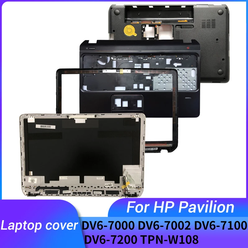 

Чехол для ноутбука HP Pavilion DV6 DV6-7000 DV6-7002 DV6-7100 DV6-7200, задняя крышка для ноутбука/передняя панель/Упор для рук, верхняя/Нижняя Обложка