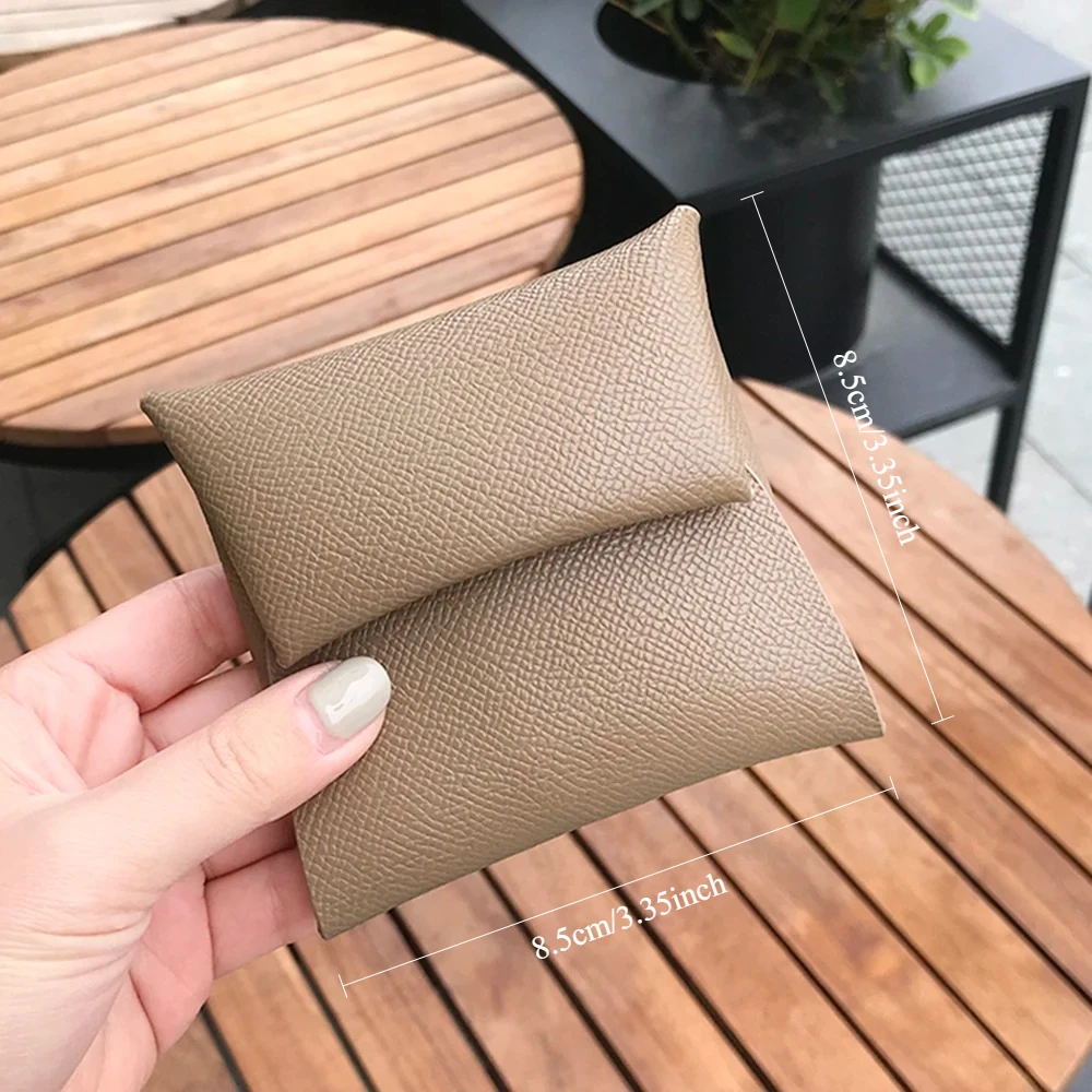 Litchi Patterned Bread Shaped Card Holder Cash Driver's License Card Holder Simple Coin Purse Unisex