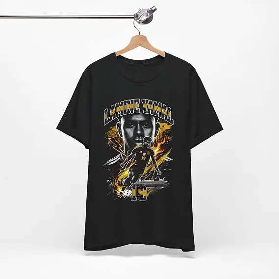 Yamal Spanien # 19 Star Player Soccer GOAT Football Europa Unisex T-Shirt Y2k Spanish Football Prodigy Fan Tee Geschenk Herren Damen Tops – Detail 13