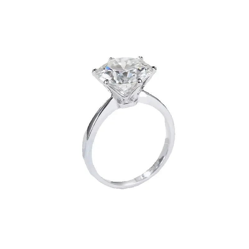 SONGYUN Moissanite Diamond Jewelry Classic Six Prong 5 Carat Huge Oval Moissanite Closed Ring for Women Ready In Stock