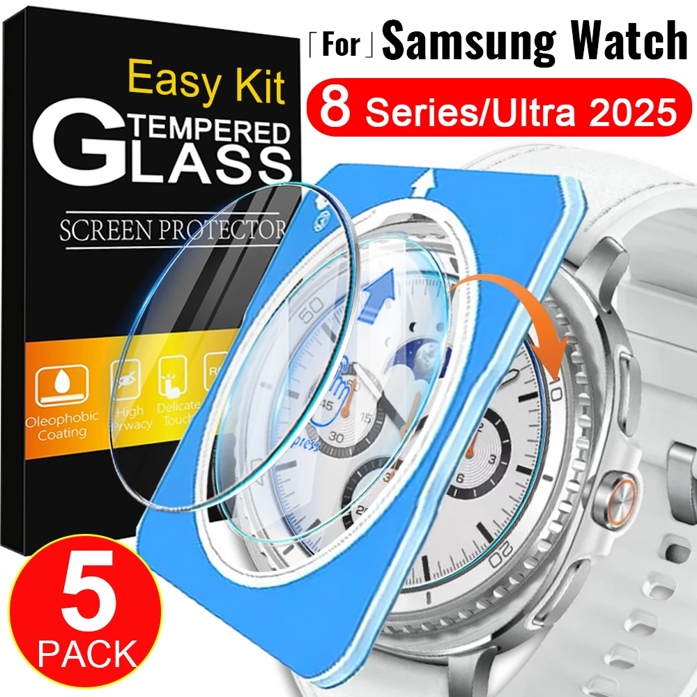 

Tempered Glass For Samsung Galaxy Watch 8 Classic/ 40mm//44mm/Ultra 2025 Easy To Install HD Anti-Scratch Screen Protectors Film