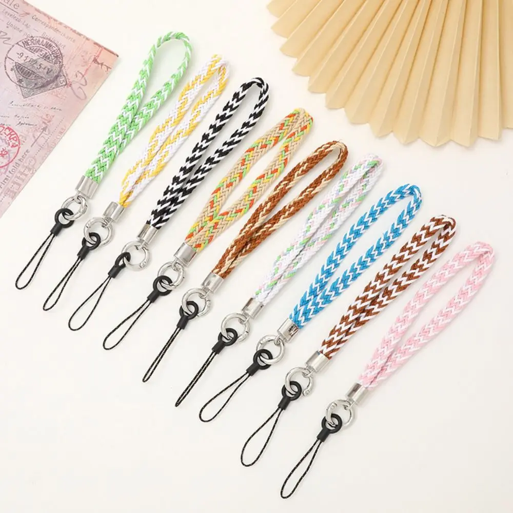 Hand-woven Knot Lanyard Portable Mobile Phone Lanyard Short Unisex Anti-lost Lanyard Strong and Durable Key Chain Lanyard Strap