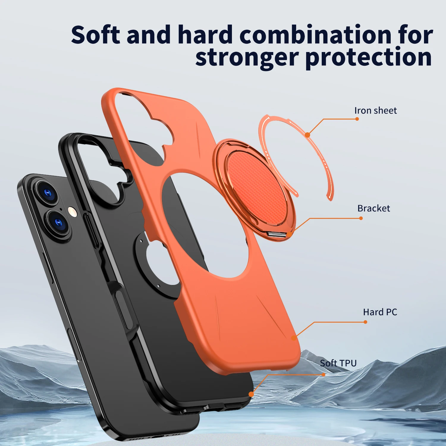 Custodia rigida per telefono Magsafe alla moda per Iphone 17 Pro Max 14 15 Plus 17 Air Iphone17 13 16 12 Pro Iphone16 Iphone15 Cover