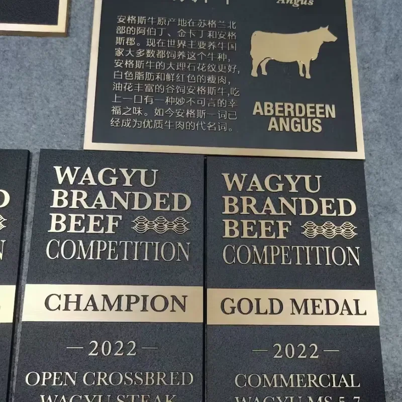 Minjiang Snow Custom Brass Memorial Plaque Hotel Door House Number Decorative Engraved Metal Name Bronze Plaque Door Sign