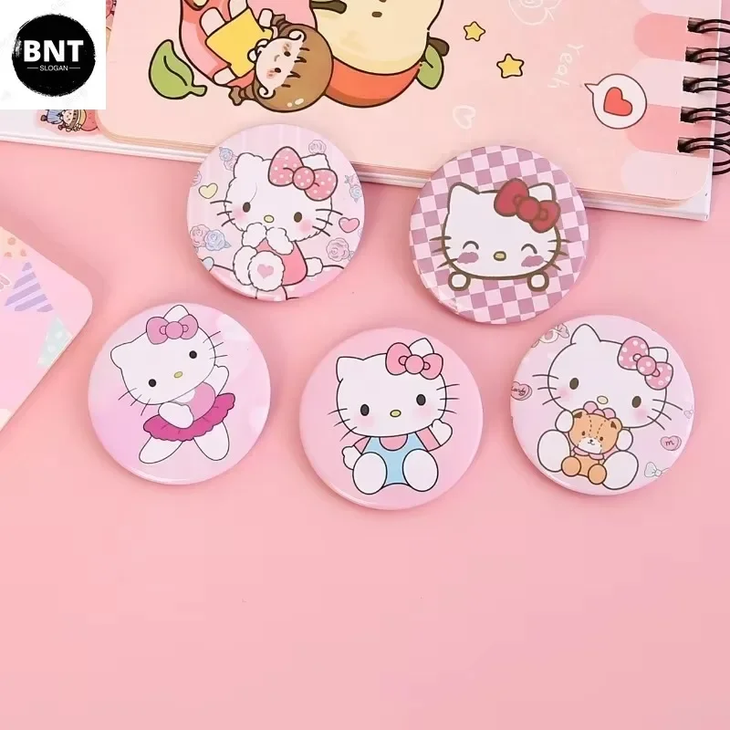 Sanrio Hello Kitty Broche Anime Actiefiguren Q Beeldjes Schattig Speelgoed Badge Kleding Merchandise Versiering Kinderen Verjaardagscadeaus