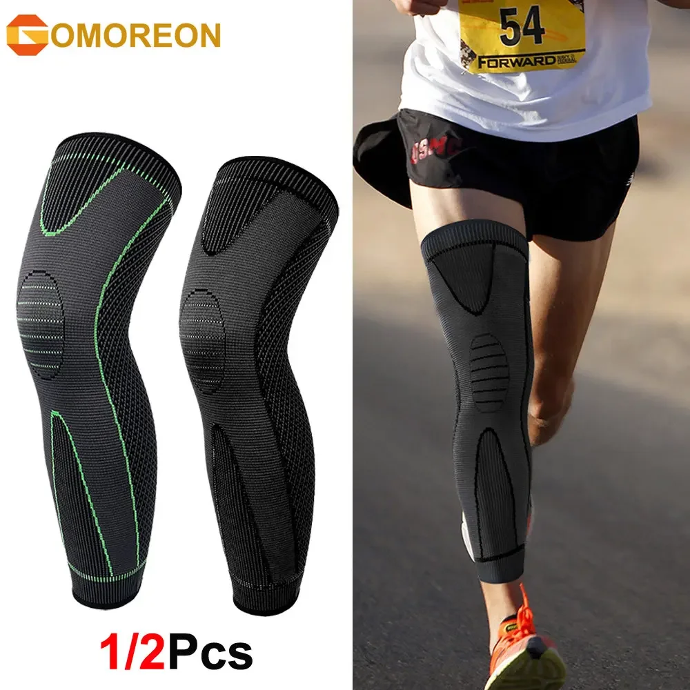 Full Leg Sleeves Long Compression Leg Sleeve Knee Sleeves Protect Leg for Man Women Basketball, Arthritis Cycling Sport Football