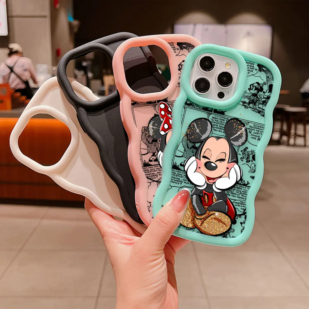 Cute Disney Mickey Minnie Mouse 3D Wave Case For Huawei P40 NOVA 3I 7I Y70 Y71 Y7 Y9 HONOR X7A X8 X8A X9 9X 70 Magic 5 LITE Case