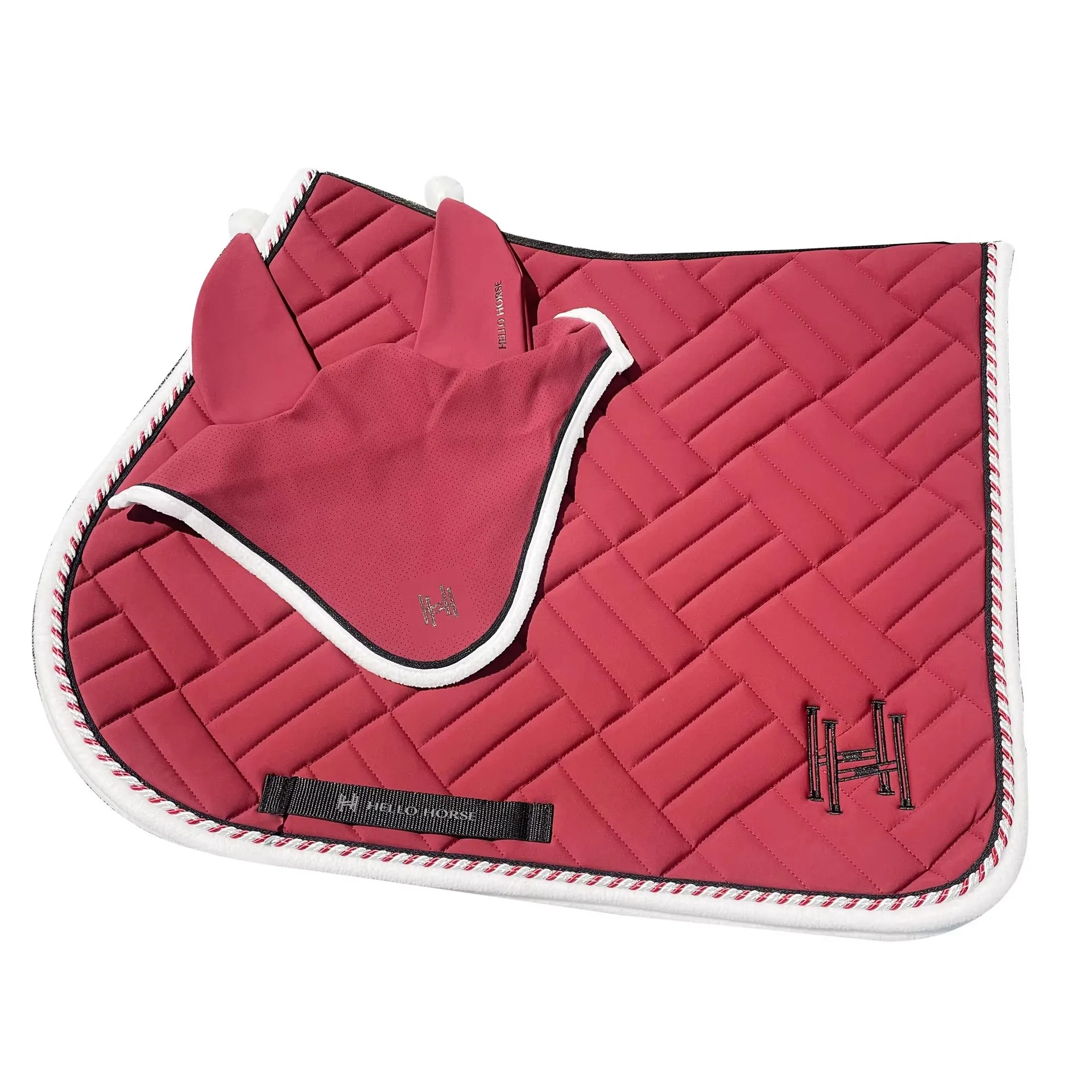 Hello Horse Equestrian Saddle Pad, Ear Cover, Riding Pad, Equestrian Accessories, Saddle Pad