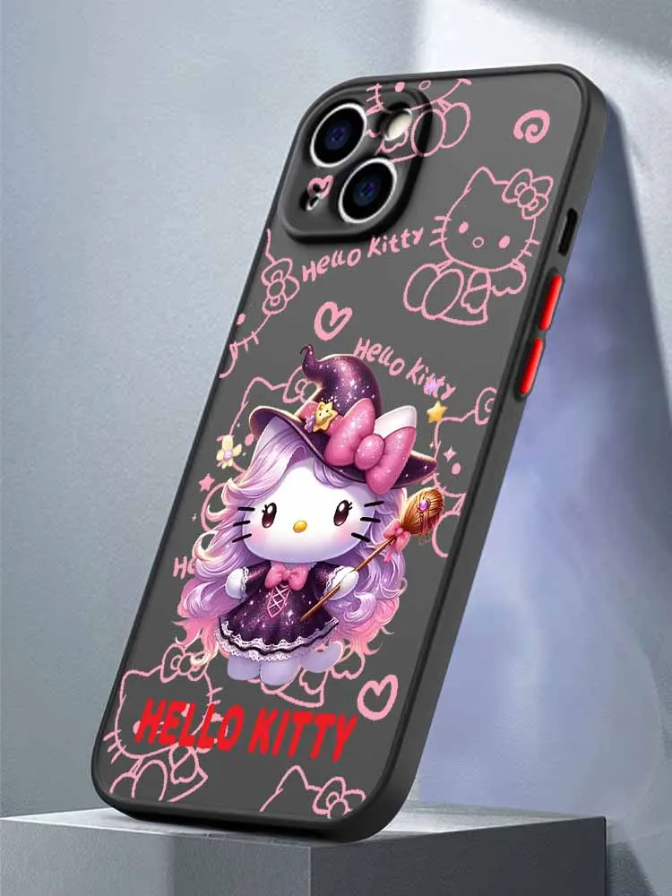 Linda piel negra surf Hello Kitty para Samsung A56 A55 A54 A53 A36 A34 A33 32 31 A26 25 24 23 22 21S A17 16 15 07 06 funda de teléfono