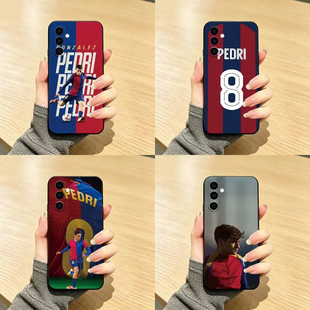 Football Star pedri 8 Phone Case Black Silicone Soft For Samsung Galaxy A73,A72,A71,A70,A53,A52,A51