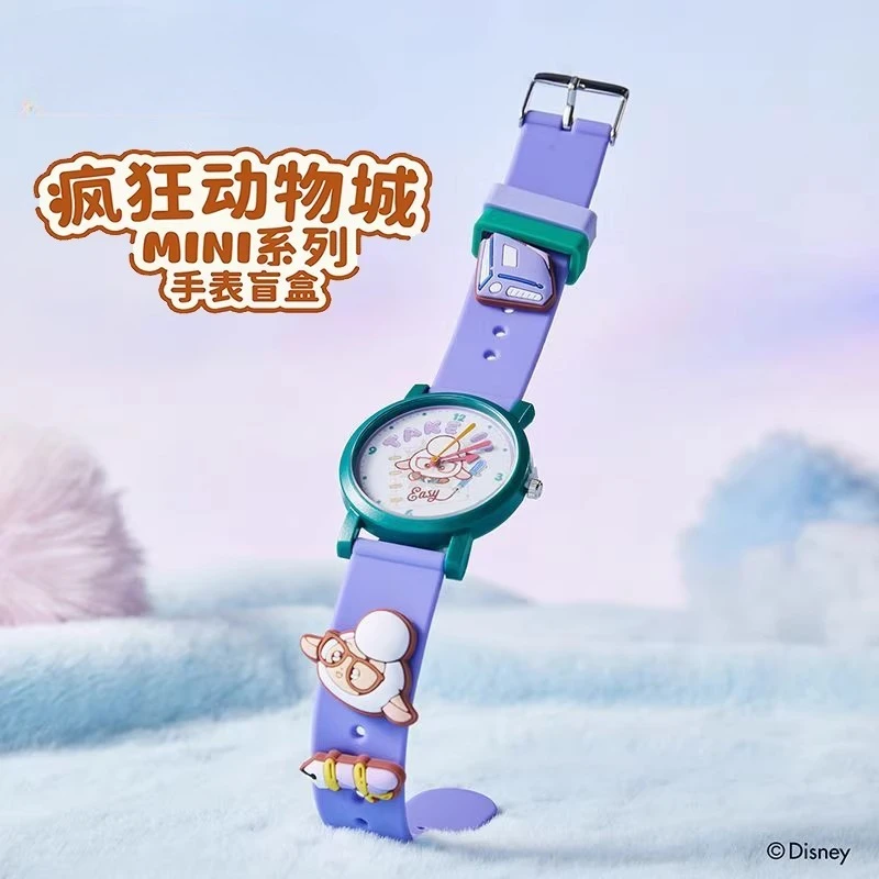 Disney Zootopia Mini Series Watch Blind Box Cute Cartoon Mystery Watch Collection Analog Quartz Fashion Wristwatch Surprise Gift