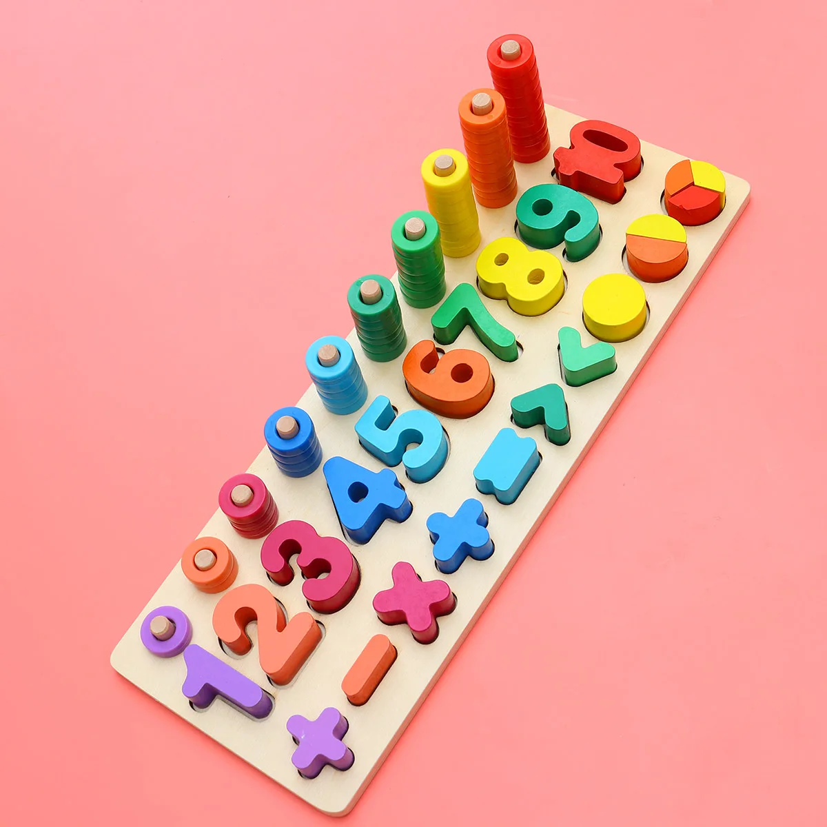 

Wooden Kids Number Puzzle Board Educational Learning Shape Toys Colorful Wooden Puzzles for Child Cognitive Development