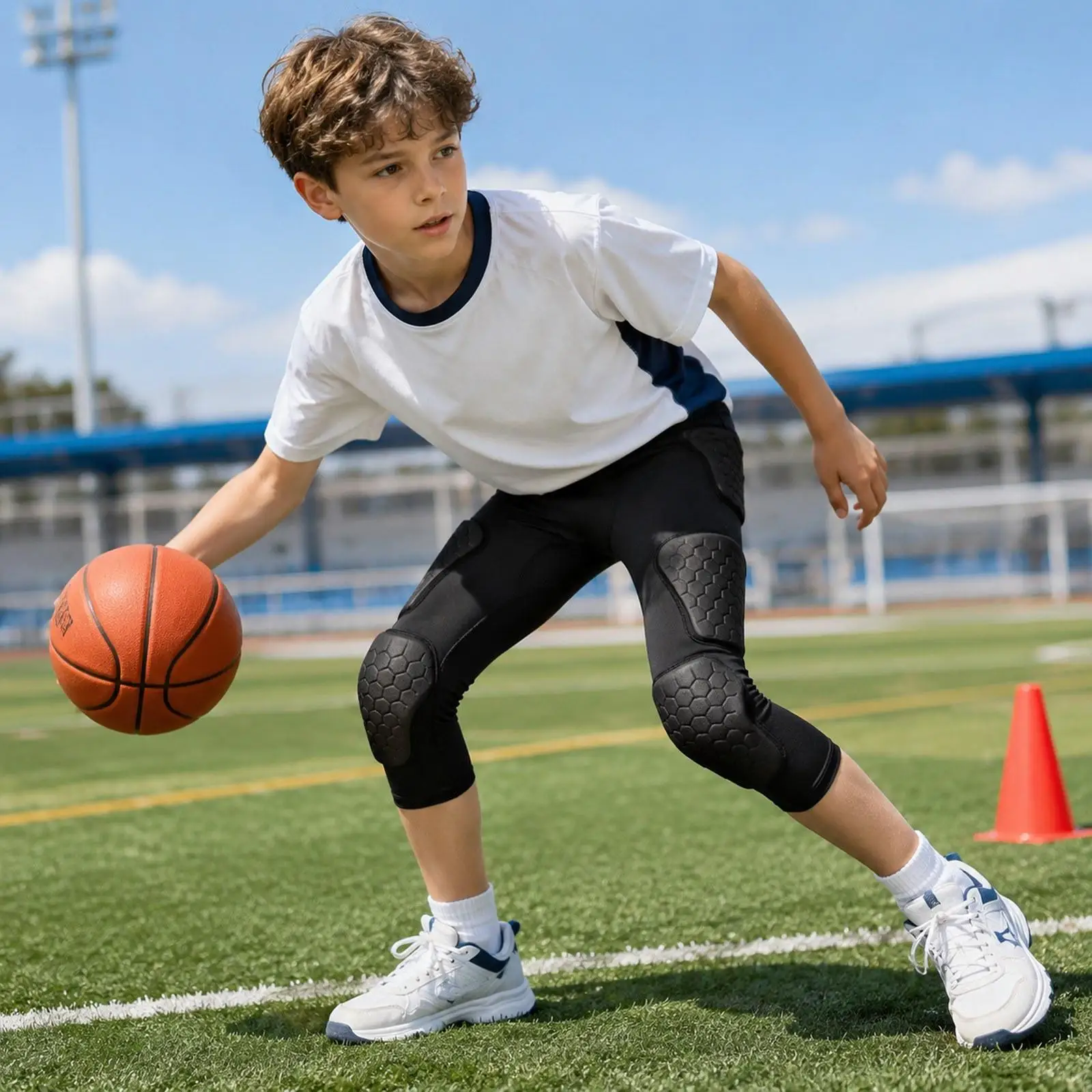 

Kids Baseball Pant, Training Shockproof Breathable Softball Pant Stretch for Running Leisure Sports Softball Basketball