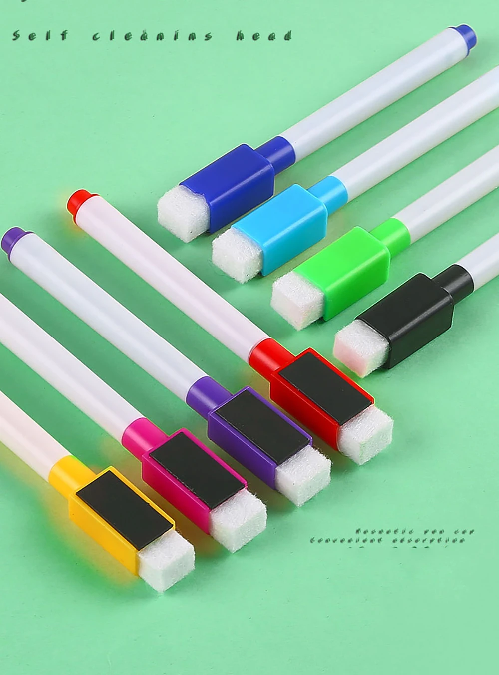 8/24 Stück Magnetismus-Whiteboard-Marker, angenehme Handhabung für Unterricht und Besprechungen, leicht löschbar, Büro- und Schulbedarf – Detail 5