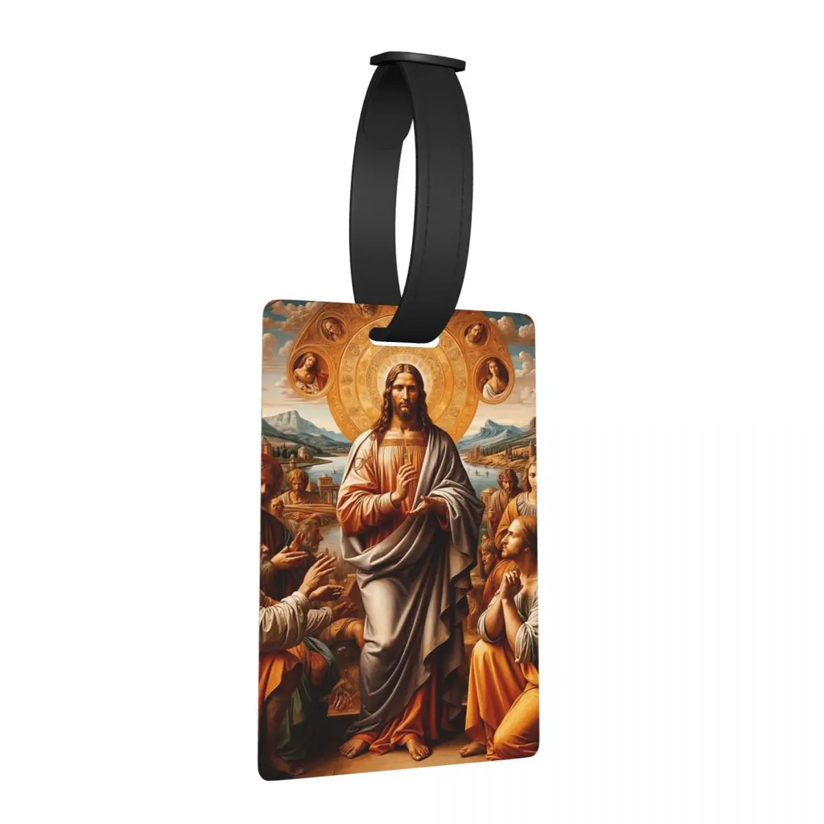 

WORSHIPING JESUS Luggage Tags Suitcase Accessories Travel Baggage Boarding Tag Label Holder ID Name Address