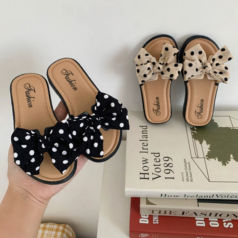 

Fashion Kids Girls' Shoes Children Slippers Sneakers Summer Beach Bow Toddler Girl Shoes Anti Slip Junior Footwear Slipper A1390
