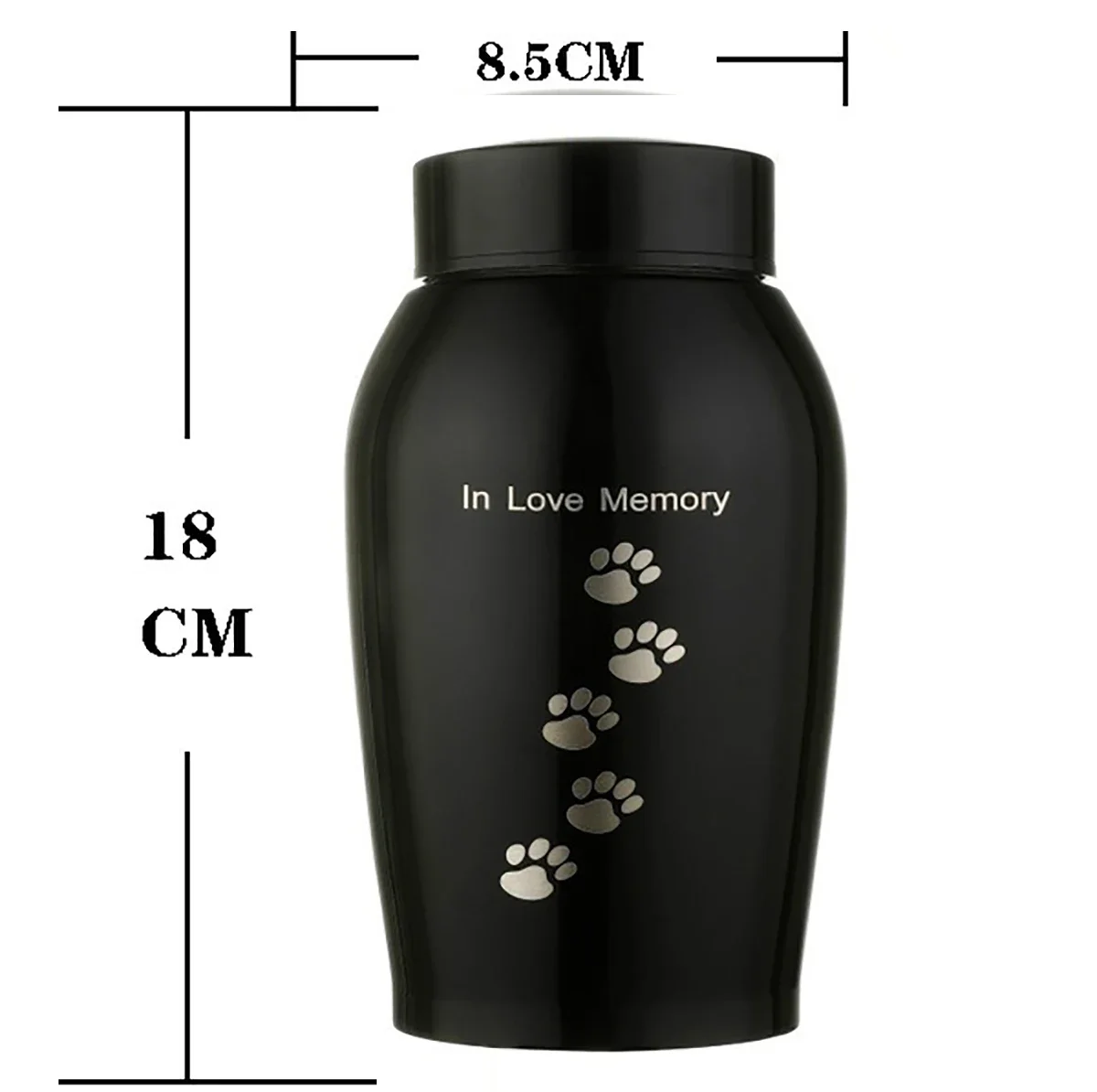 Stainless steel Urns Pets Dog Cat Birds Mouse Cremation Ashes Urn Keepsake Casket Columbarium Pets Memorials Black/Gold