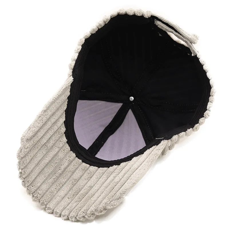 CNTANG Neue Winter Cord Baseball Kappe Mode Einfarbig Frauen Sonnenhut Dame Outdoor Freizeit Warme Mädchen Frühling Plüsch Kappen – Detail 16