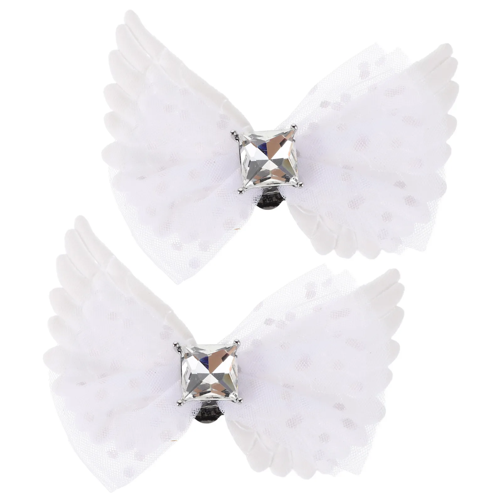 

2Pcs Tulle Bowknot Shoe Clips Removable Decorative Buckles for High Heels Elegant Women Wedding Party Shoes Accessories