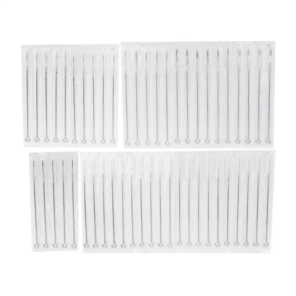 

Mixed Size Tattoo 50pcs Sterile Stainless Kit Complete Tattoo Tools for Tattoo Machine and Accessories