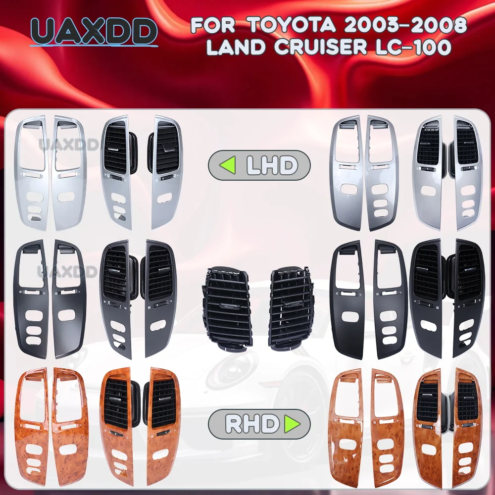 

Вентиляционная решетка для Toyota Land Cruiser LC-100 2003-2008, центральная, для кондиционера, аксессуар для интерьера, панель приборов, воздуховод