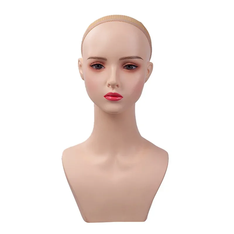 

Realistic Female Mannequin Head for Wigs Professional Hat Display Dummy Cosplay