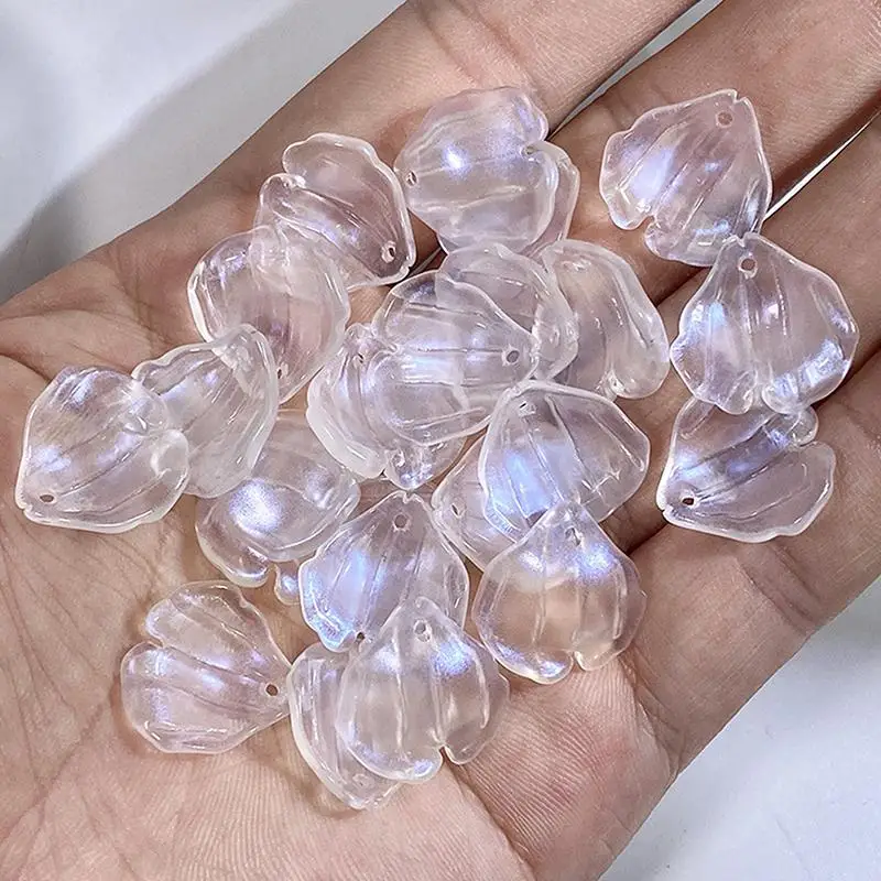 50Pcs Acrylic DIY Galsang Flower Loose Beads Earrings For Jewelry Making Necklace Bracelets