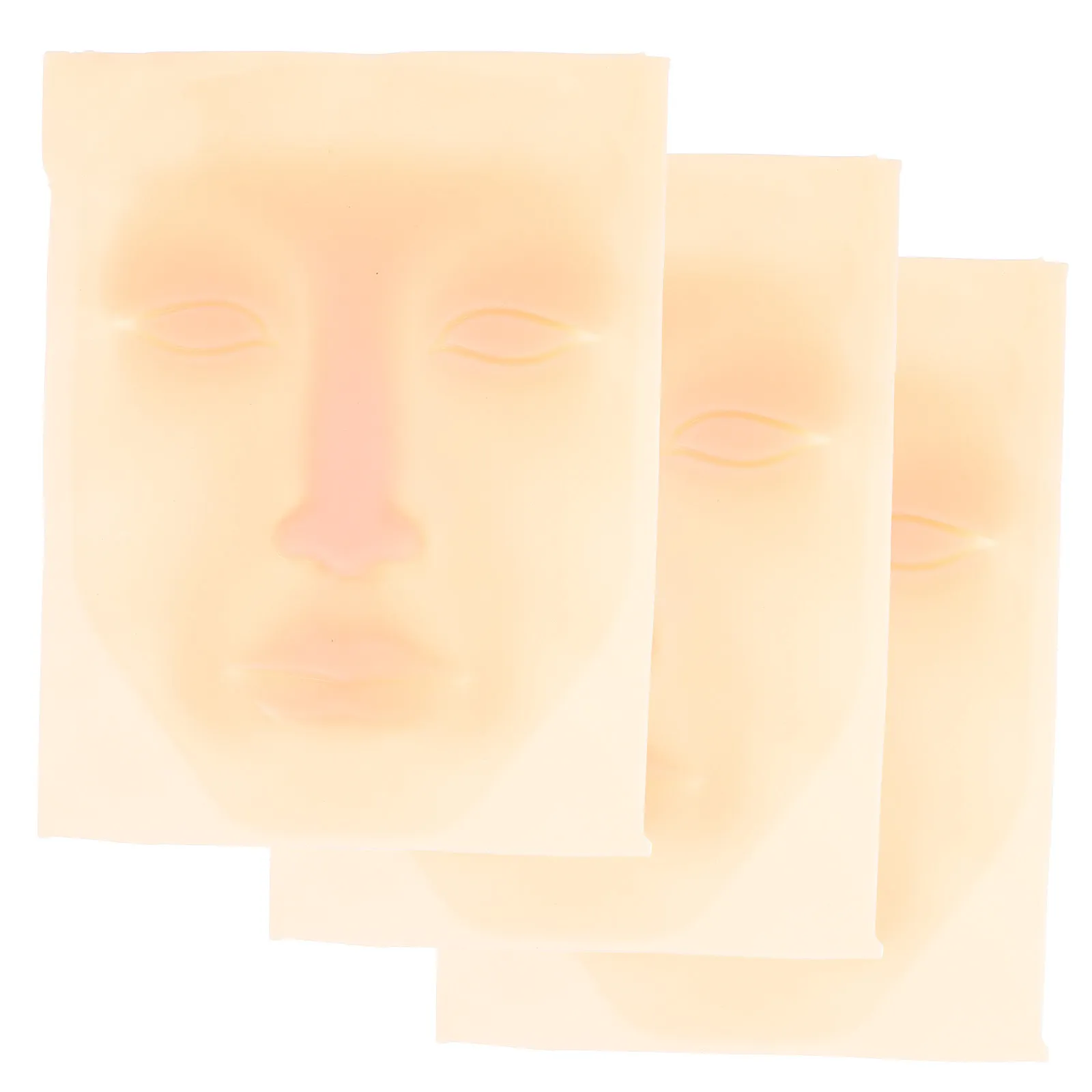 

3Pcs High Elasticity Silicone Practice for Tattooing Makeup Practice Face Skin Simulation Realistic Touch Safe Supple
