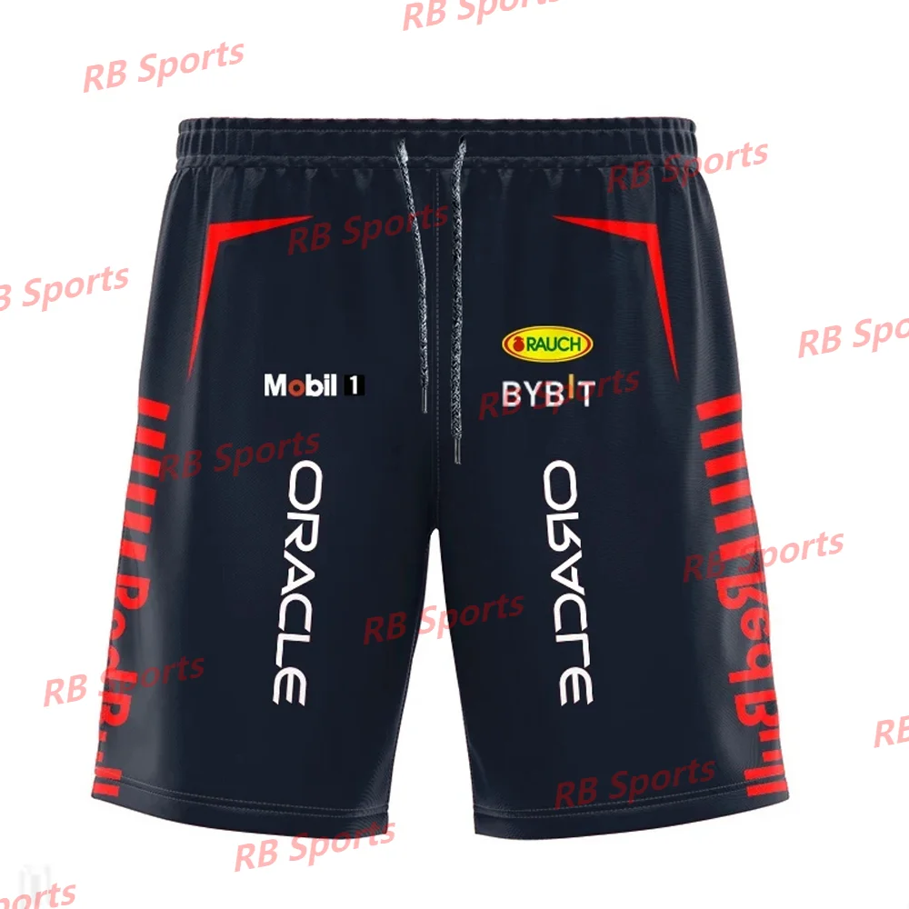 2024 Mobil1 New Arrival Red Bull Sports Oracle Max Verstappen Racing Shorts Locomotive Racing Dry Breathable Comfort Logo Adults