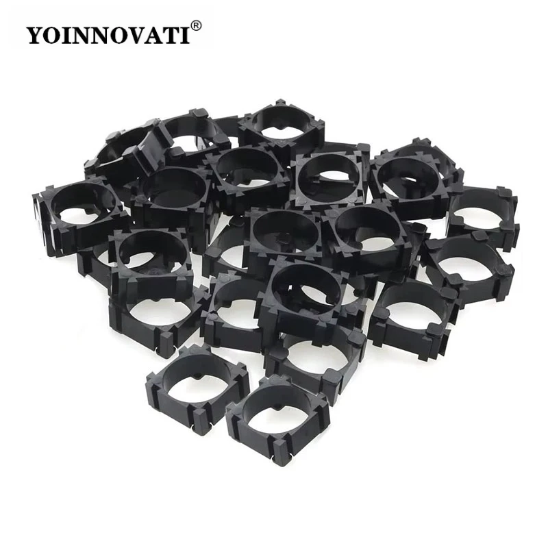 10Pcs 18650 Lithium Battery Holder, Plastic Battery Pack Bracket Cylindrical Cell Battery Stand Cell Spacer for DIY Fixed Batte