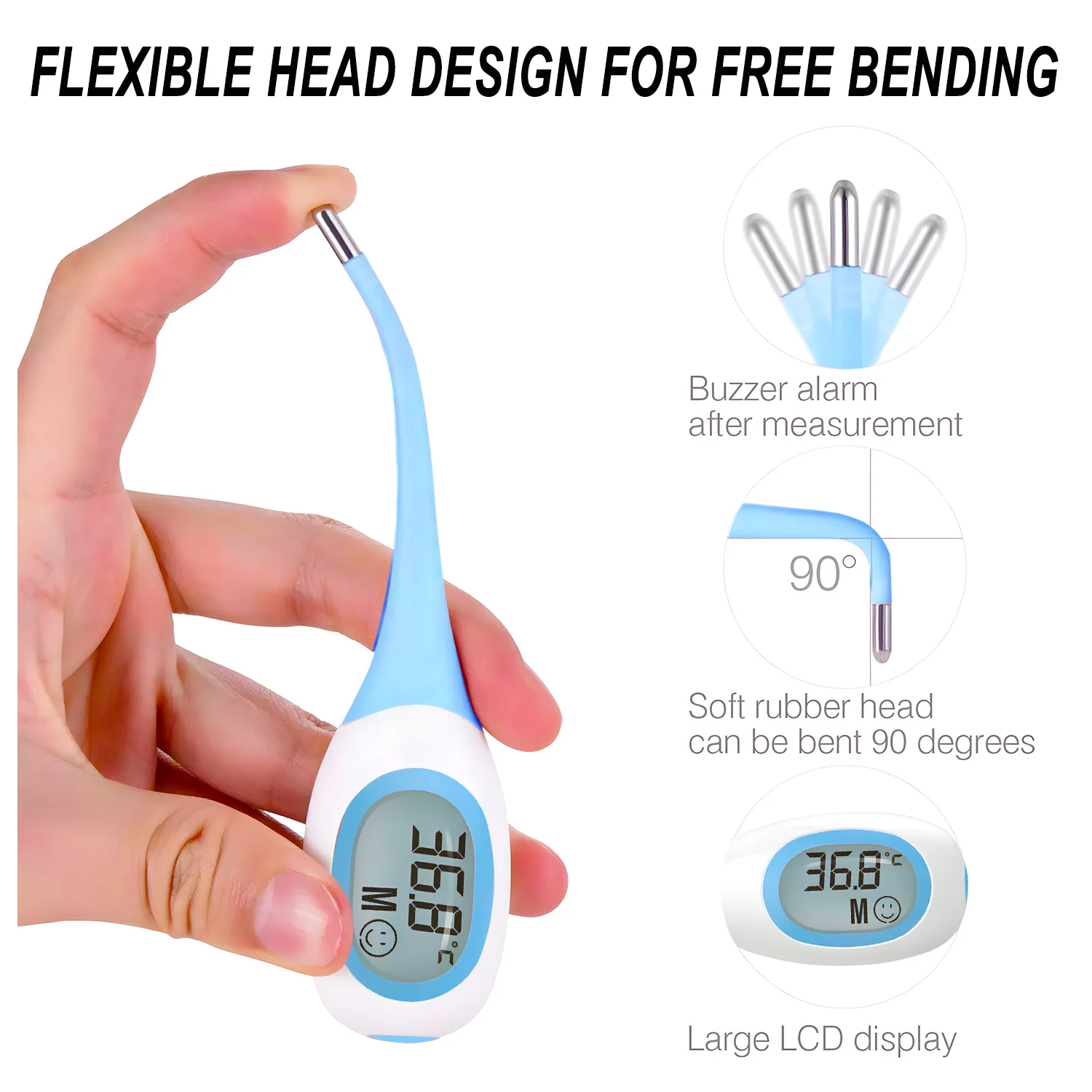 Digital Thermometer Forehead Non-Contact Baby Body Termometro Infrared LCD Adult Fever IR Household Health Monitors