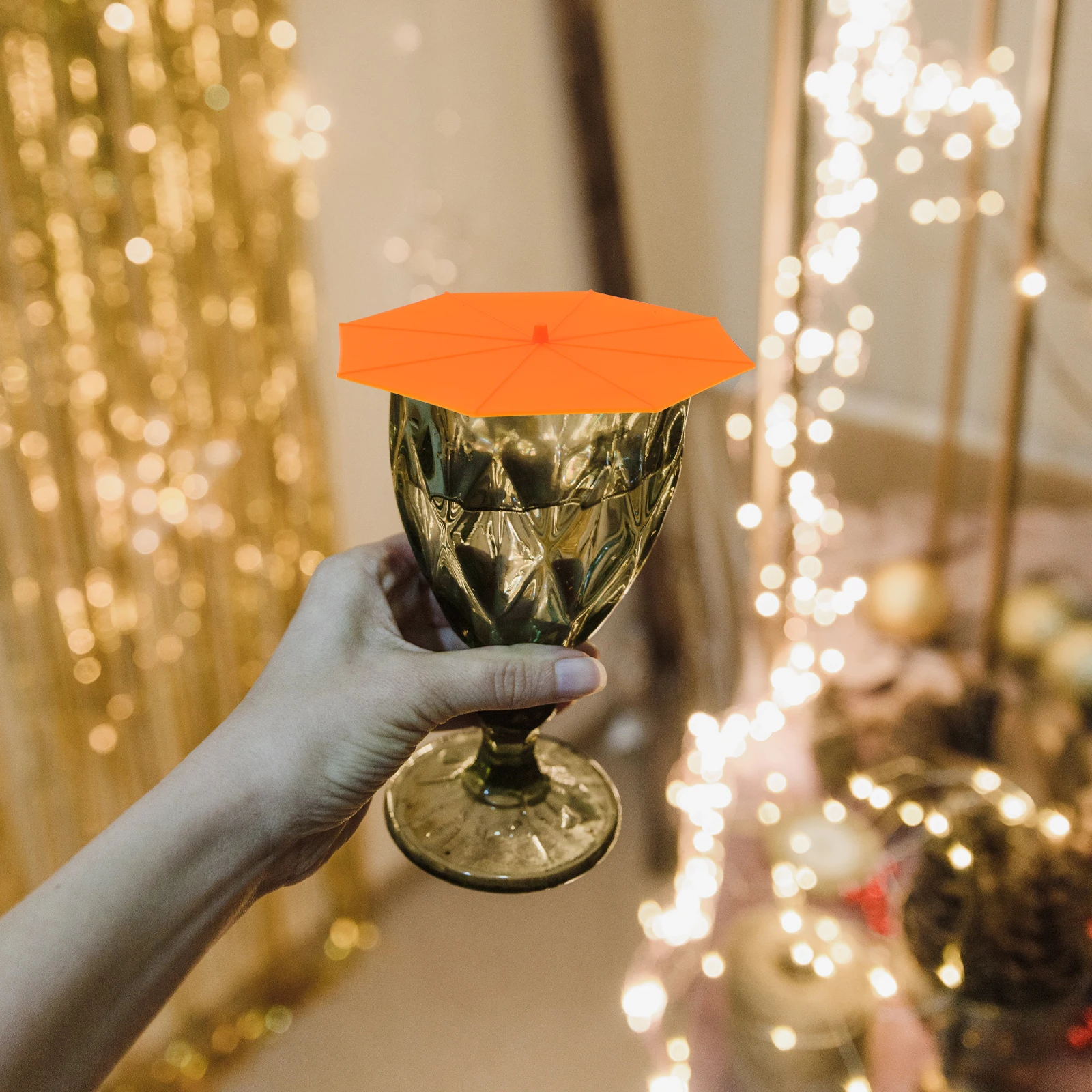 

5pcs Silicone Cup Covers Practical Airtight Lid Reusable Sealing Mug Cover For Coffee Tea Home Use Portable Umbrella Shaped