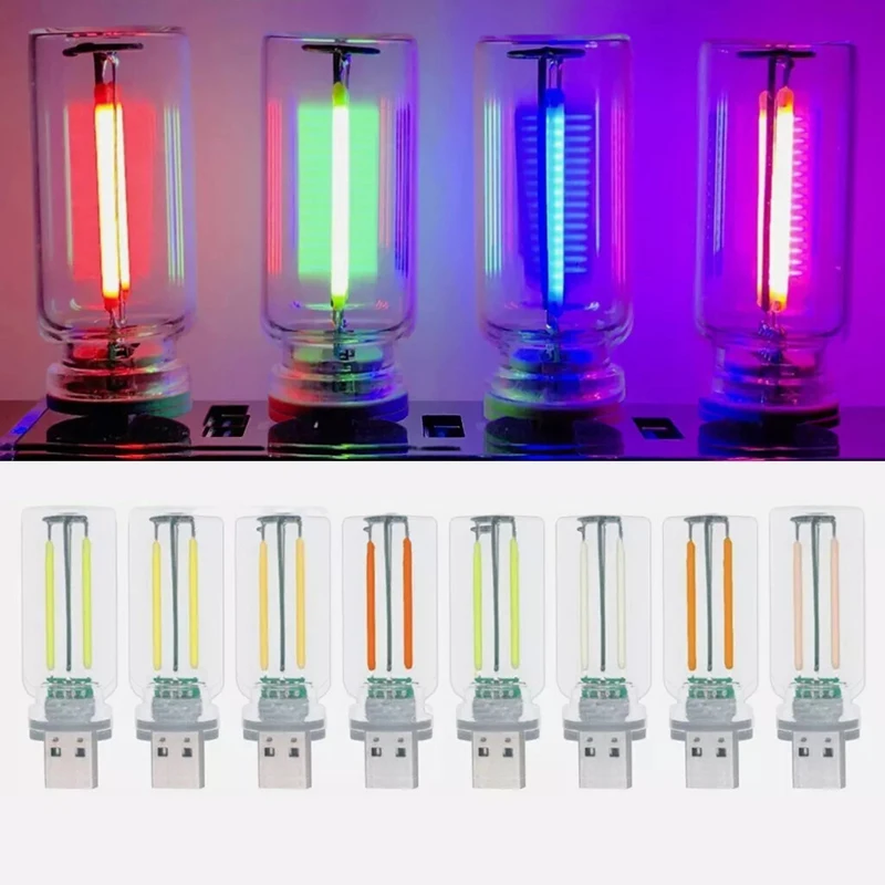 NEW LED Night Light Colorful LED Filament Lamp Bulb Night Feeding Lights USB Touch Control Light For Retro Car Lamp USB Lighting