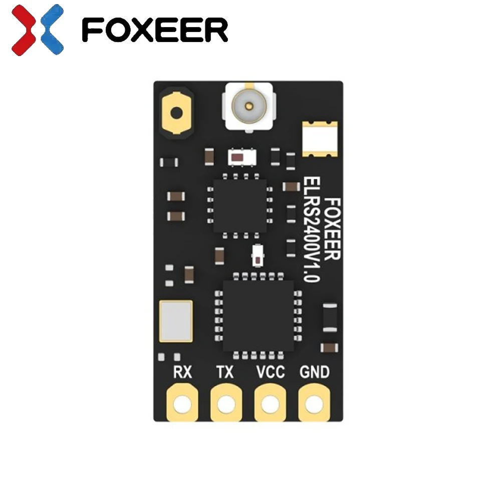 Foxeer 2.4G 5V ELRS LNA Receiver ESP8285+SX1280 Processor RGB LED Indicator For FPV Freestyle Long Range Drone Diy